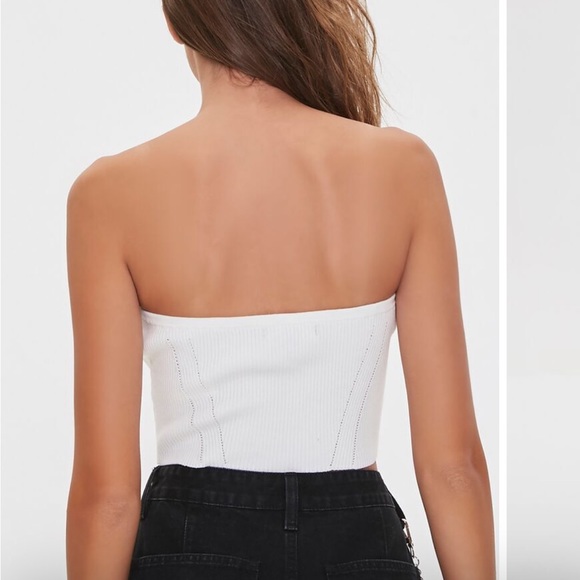 Forever 21 Sweater Knit Tube Top Size Large - Picture 2 of 3